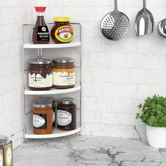 Bathroom Counter Organizer 3-Tier, Corner Organizer Countertop - Picture 3 of 5